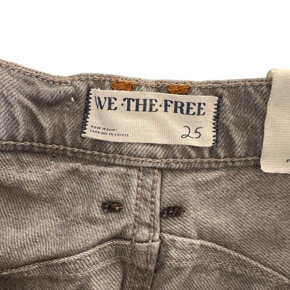 WE THE FREE LUCKY YOU MID-RISE BARREL JEAN NEW TAGS SIZE 25 Stone Grey - Picture 8 of 13